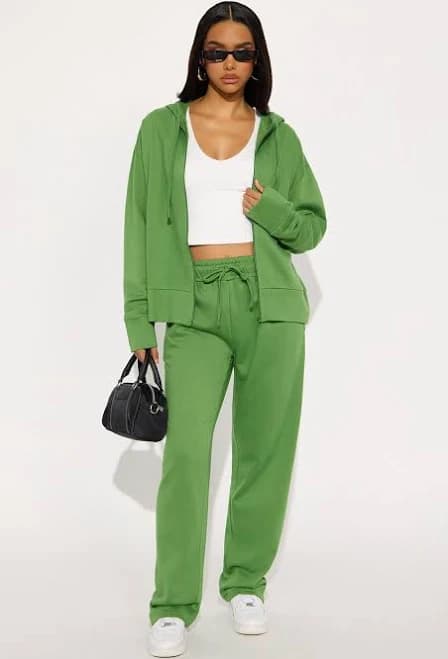 Fashion Nova Brooke Oversized Fleece Pant Set