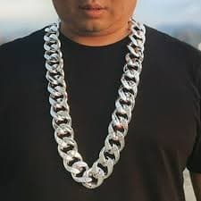 Travelwant Men's Chunky Necklace, Rapper Fake Gold Chain 90s Hip Hop Fake Gold Necklace Costume Accessory - Walmart Business Supplies