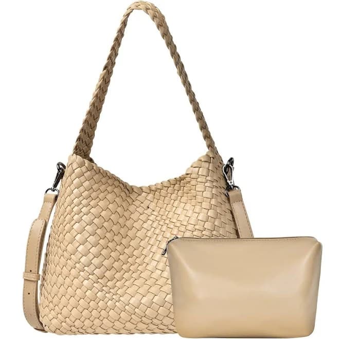 OlyPegic Women's Retro Vegan Leather Tote Bag
