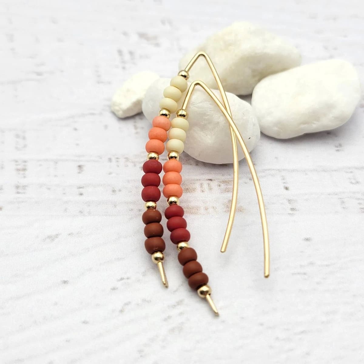 Beaded Threader Earrings