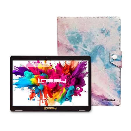 LINSAY 10.1" Octa Core 256GB Storage Android 15 Tablet