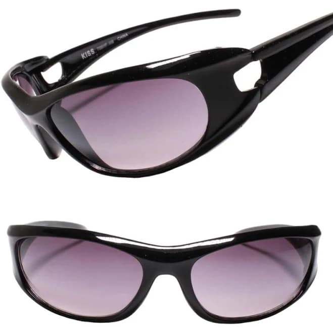 Sporty Design Active Lifestyle Athletic Wrap Around Sunglasses Black