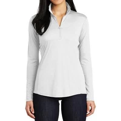 Women's 1/4-Zip Lightweight Polyester Pullover Sweatshirt