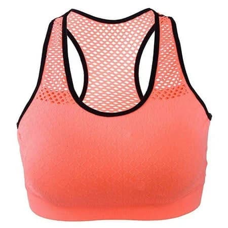 Swiftwear Sports Bras for Women High Impact Racerback Sports Bra Mesh Wirefree Sports Bra Yoga Bras Workout Bra Running Bra Orange Sports Bras,