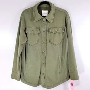 Avec Les Filles Women's Button Front Trendy Utility Shirt Jacket Shacket