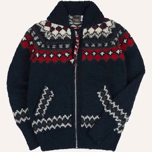 Chamula Fairisle Shawl Collar Cardigan