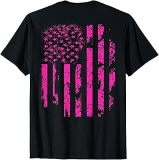 Pink Distressed USA Flag T-Shirt