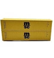 KATO 80055G (N) 40′ Magnetic Intermodal Container – MSC - 2-Pack