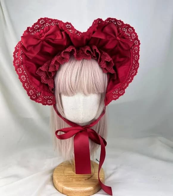 Ruffled Satin Bonnet