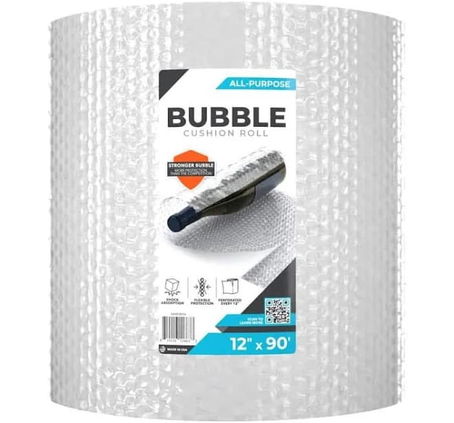 144-Pack 12 in. x 90 ft. Clear Bubble Cushion