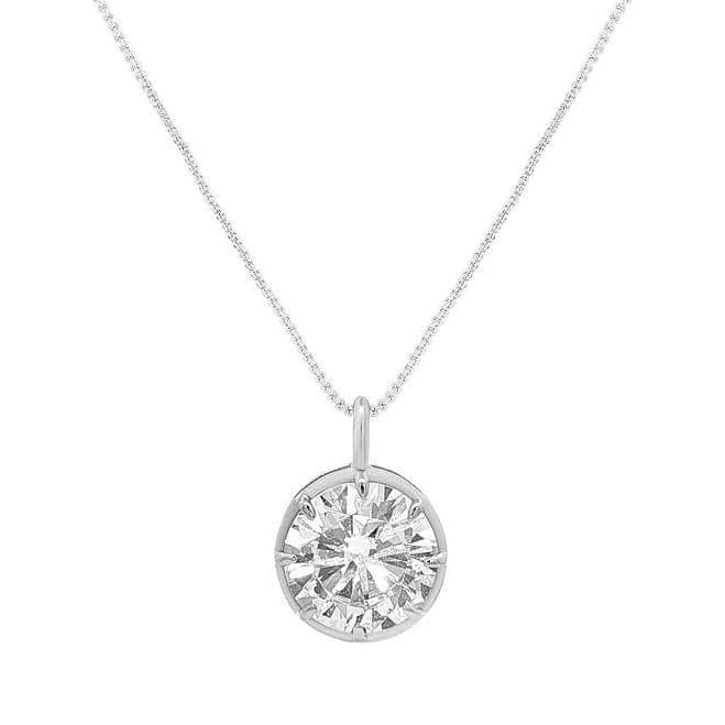 Primrose Women's Sterling Silver Cubic Zirconia Pendant Necklace