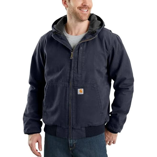 Carhartt Men's Reworked Loose Fit Fleece-Lined Duck Active Jacket