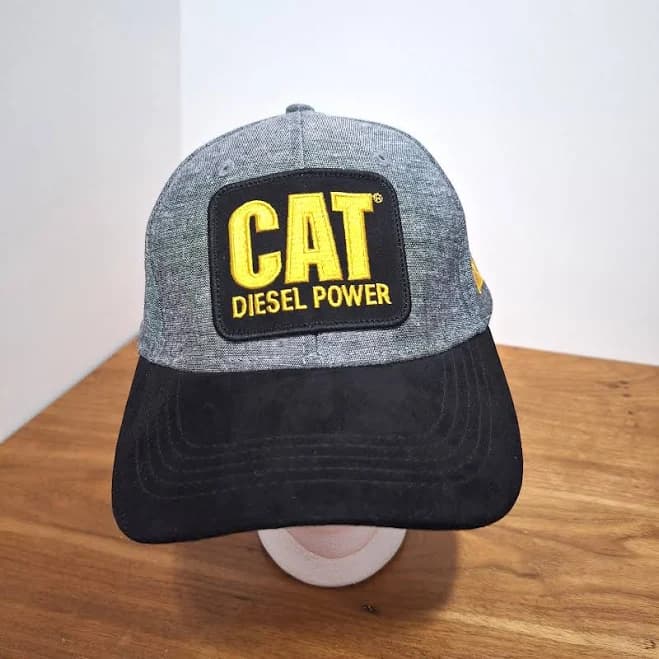 Caterpillar Cat Trucker Hat Hook And Loop Closure Black/gray Cap