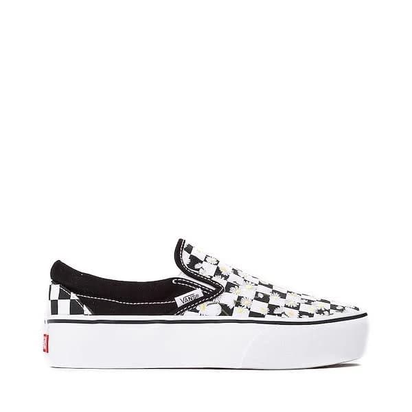 Vans Checkerboard Classic Slip-On Platform Skate Shoes