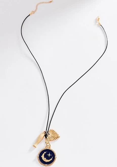 Anthropologie Multi-Charm Pendant Necklace