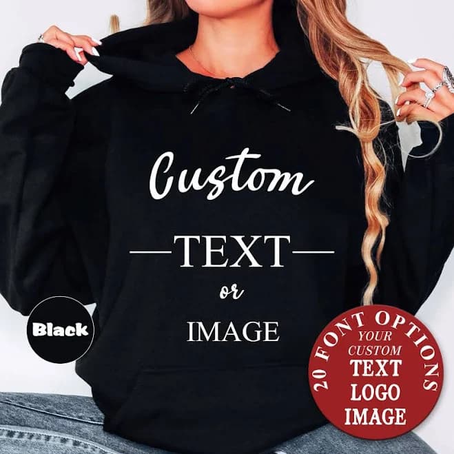 Custom Text Hoodie