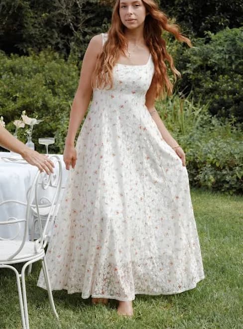 Petal & Pup Women's Valley Floral Lace Maxi Dress