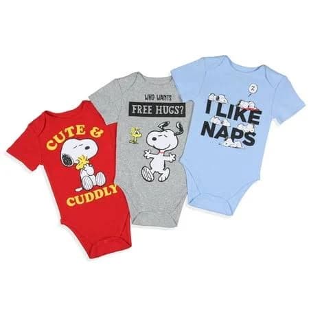 Peanuts Snoopy and Woodstock 3-Pack Sleep Pajama