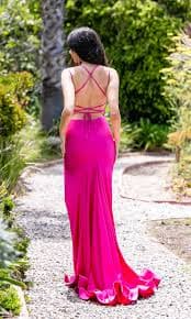 Atria Long Statement-Back Prom Dress - PromGirl