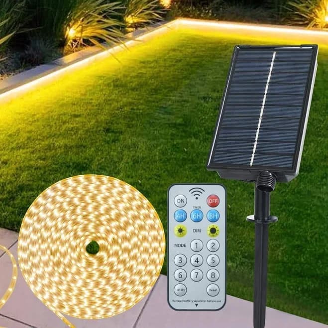 echosari 16.4ft Solar Strip Lights Outdoor