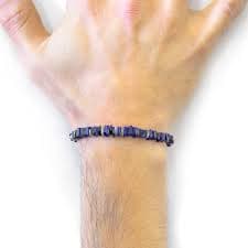 Blue Lapis Lazuli Innot Silver & Stone Bracelet | ANCHOR & CREW | Wolf & Badger