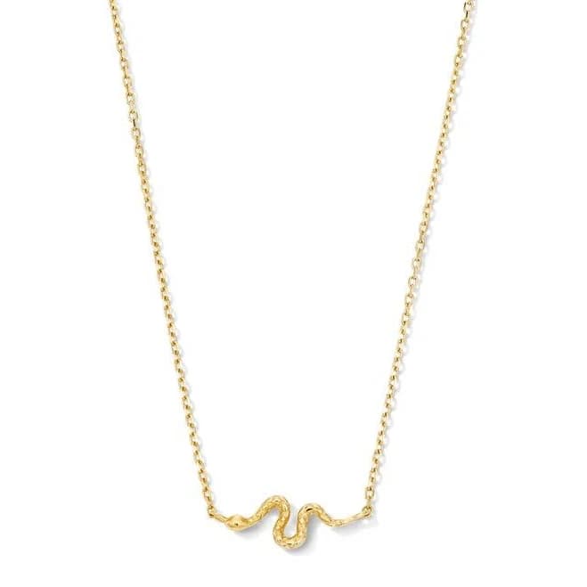 Zales 10K Gold Textured Snake Necklace