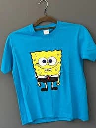 Kids, Blue Sponge Bob T - Shirt - Age 11 - 12