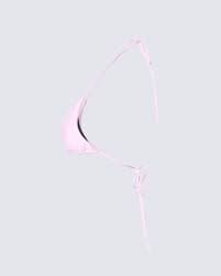Pink Triangle Bikini Top - Tie String Halter – FINESSE