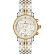 MICHELE CSX 36 Chronograph Date Two-Tone Diamond Bracelet Watch