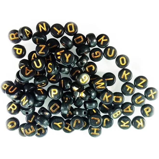 100pcs Alphabet Letters Spacer Beads for Jewelry Making DIY Bracelet Accessories