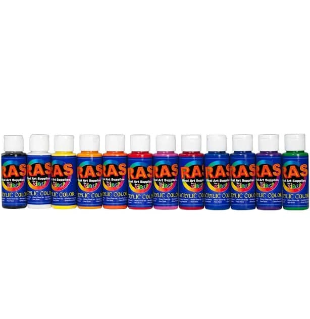 RAS Acrylic Paint for Kids (Set of 12)