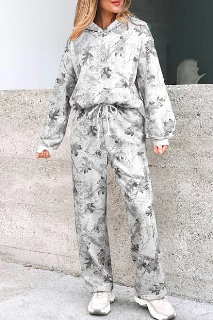 Blue Zone Planet Classic Woodland Camo Hoodie and Sweatpants Set