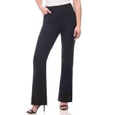 Rekkuna Women's Pull-On Bootcut Pants – Mid-Rise Stretch Career Pants with Real Front Pockets and Flattering Fit - Black, X Large : Target