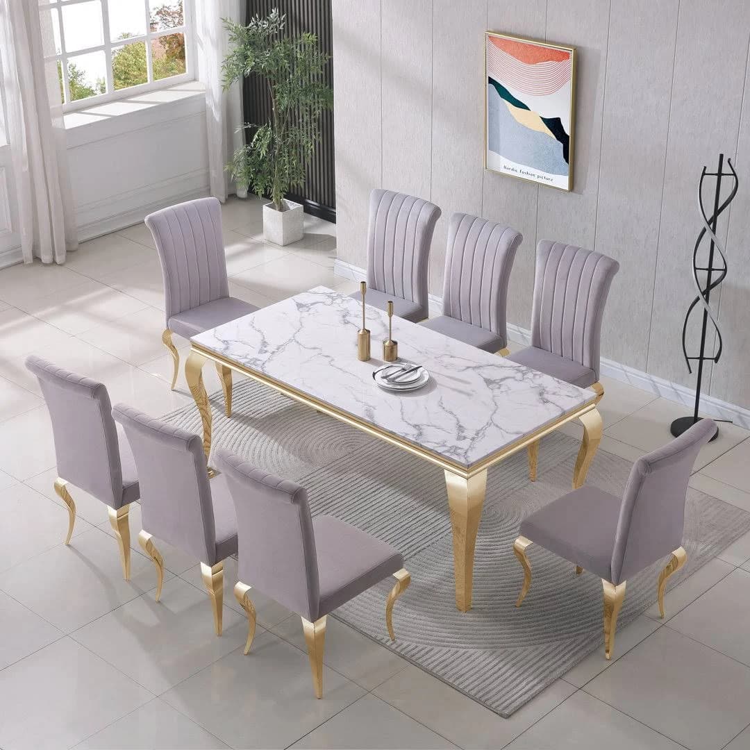 Tywona 70" Faux Marble Top Metal Base Dining Table Mercer41 Table Base