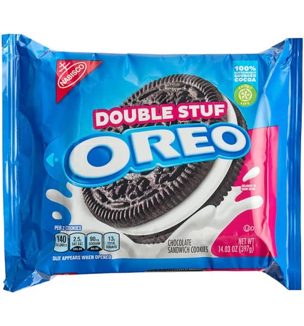 Oreo Double Stuf Chocolate Sandwich Cookies