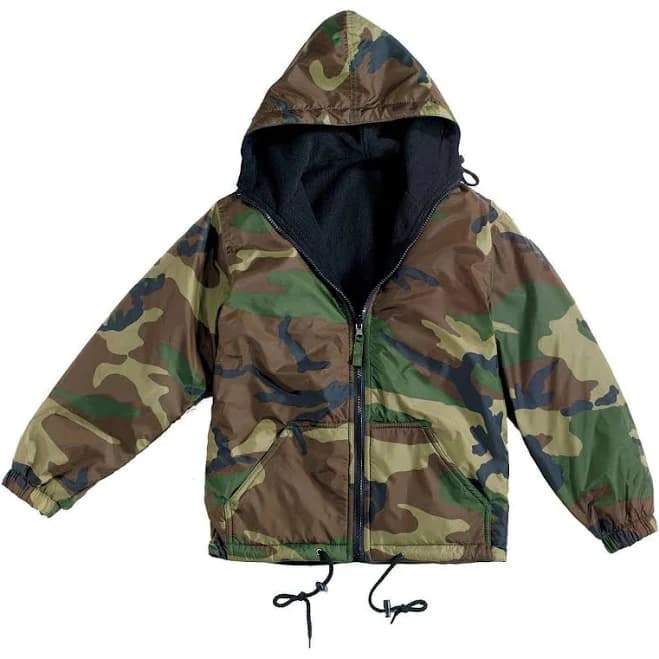 Rothco Reversible Fleece Lined Nylon Jacket with Hood