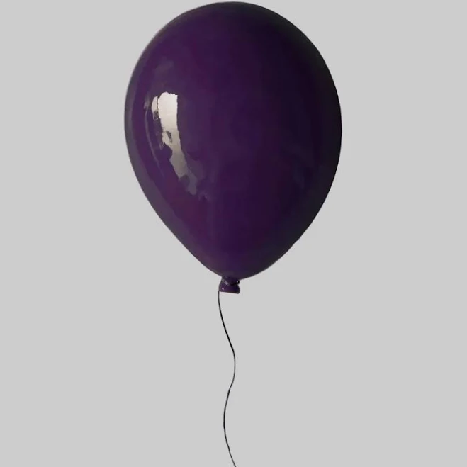Purple Ceramic Balloon Sculpture