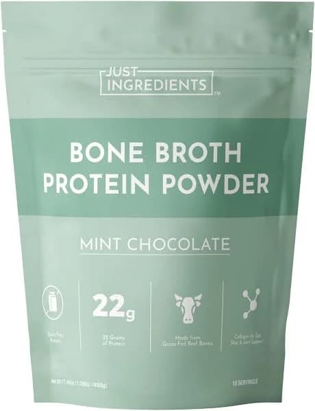 Just Ingredients Mint Chocolate Bone Broth Protein Powder