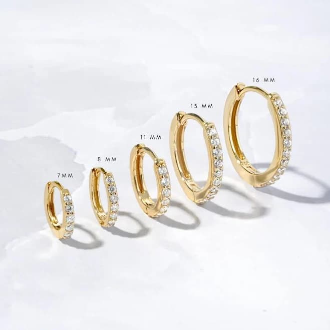 Dainty Sterling Silver Gold Hoop Earrings