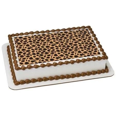Leopard Spots Edible Frosting Photo Cake Topper
