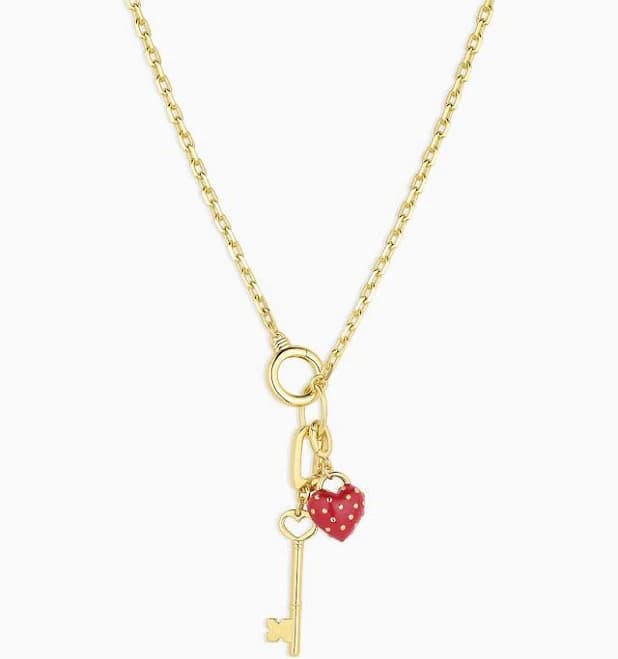 Gorjana Women's 18K Gold Asher Mini Key to My Heart Necklace