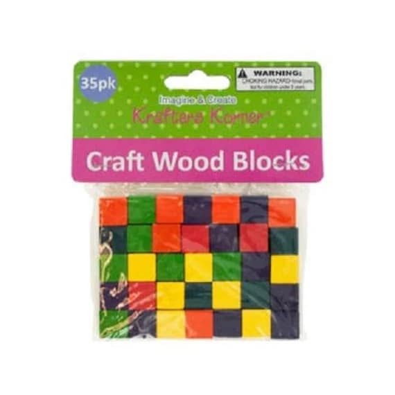 AmeriMark Kole Imports Colored Wooden Craft Blocks