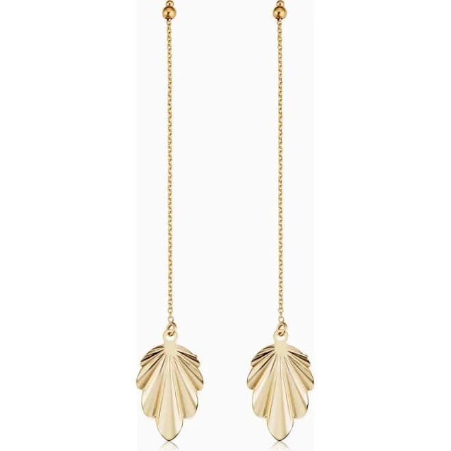 ORADINA 14K Yellow Gold Fanfare Drop Earrings