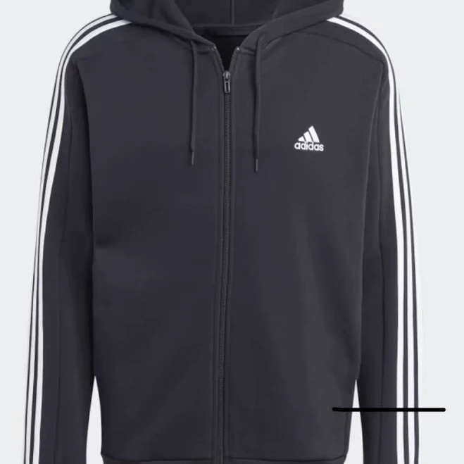 Adidas Men's Essentials Fleece 3-Stripes Full-Zip Hoodie