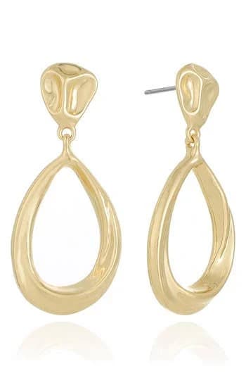 Ettika Women's Wavy Teardrop Earrings