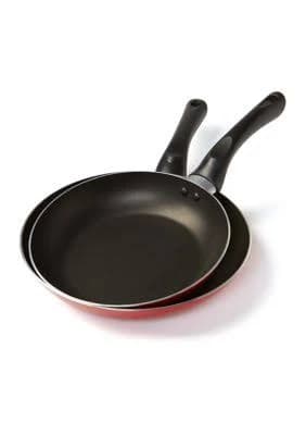 Cooks Tools Aluminum Nonstick Fry Pan - Set of 2, Red