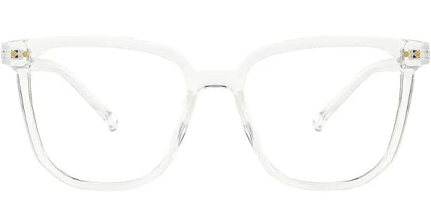 Clear Square Simple Oversized Glasses - Muukal Large Full-Rim TR90 Eyeglasses for Women and Men