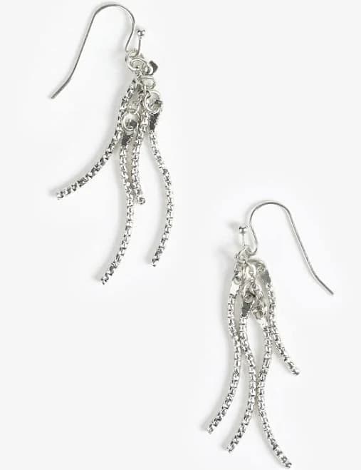 maurices Women's Silver Multi Strand Drop Earrings