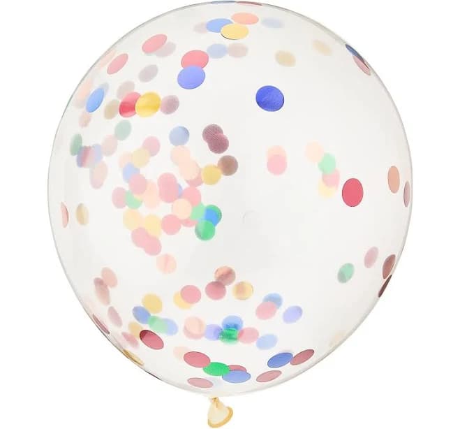 Way to Celebrate! 12inch Birthday Party Decoration Multi-Color Foil Confetti Balloons
