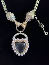 HEIDI DAUS "Clearly Love" Chain Beaded Crystal Heart Toggle Necklace NIB | eBay